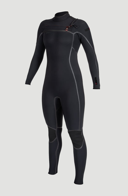 Hyperfreak Fire 4/3mm+ Chest Zip Full Wetsuit Women|Wetsuits BLACK/BLACK
