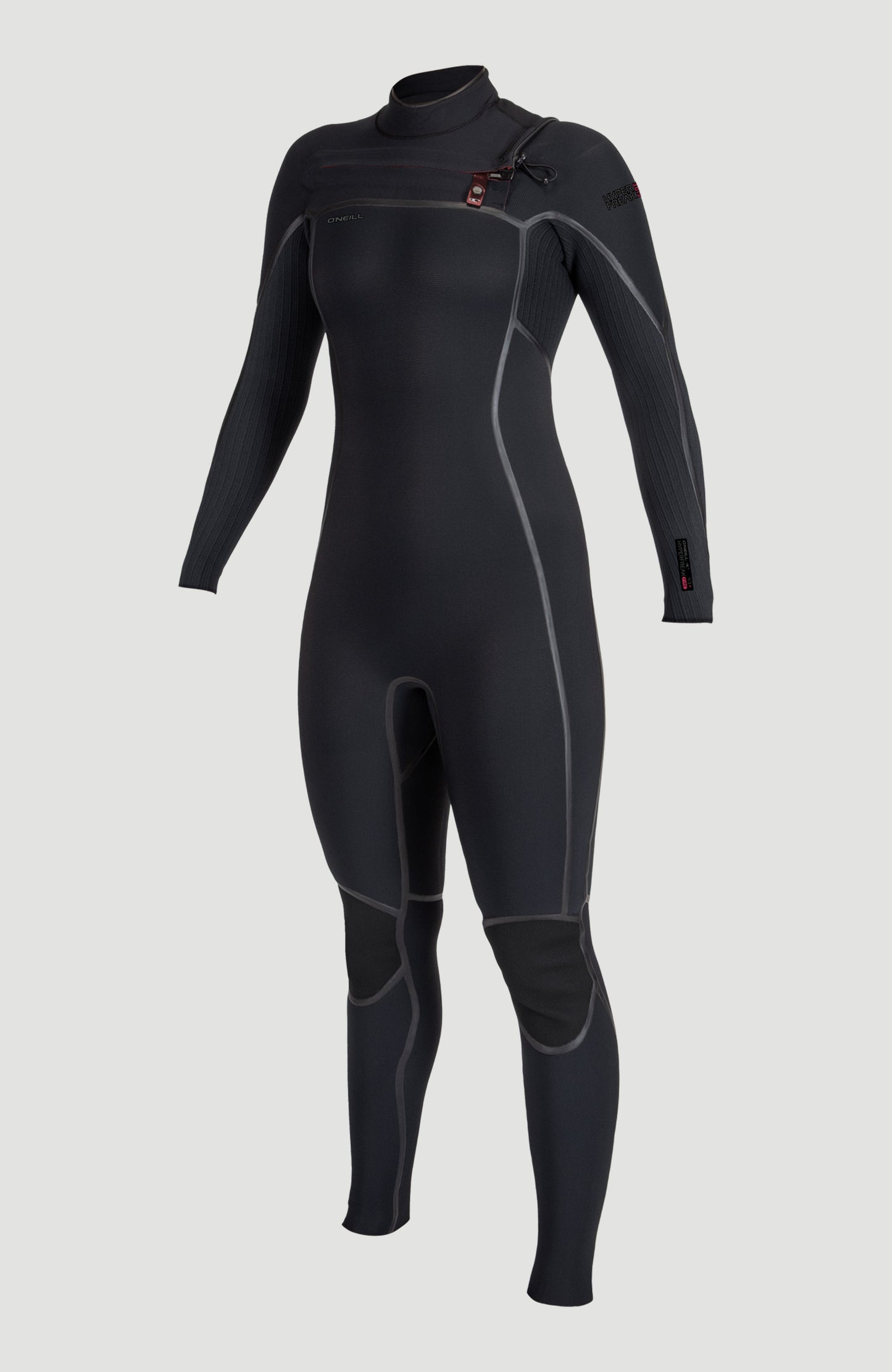 Hyperfreak Fire 5/4mm+ Chest Zip Full Wetsuit Women|Wetsuits BLACK/BLACK