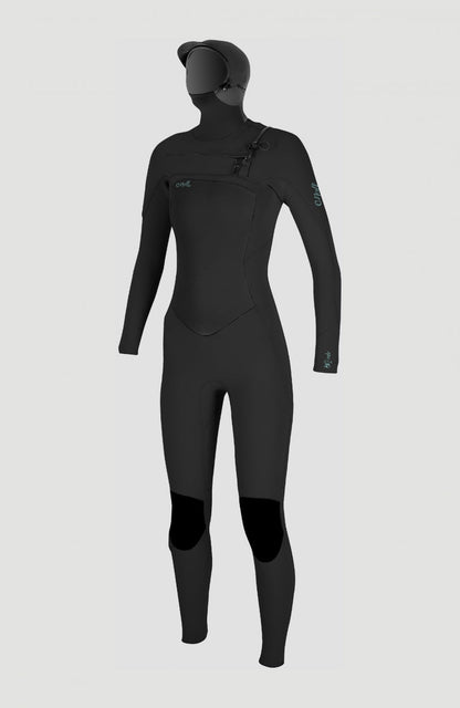 O'Neill Women Epic 6/5/4mm Chest Zip Full Wetsuit with Hood Women – O'Neill Women|Wetsuits BLACK/BLACK
