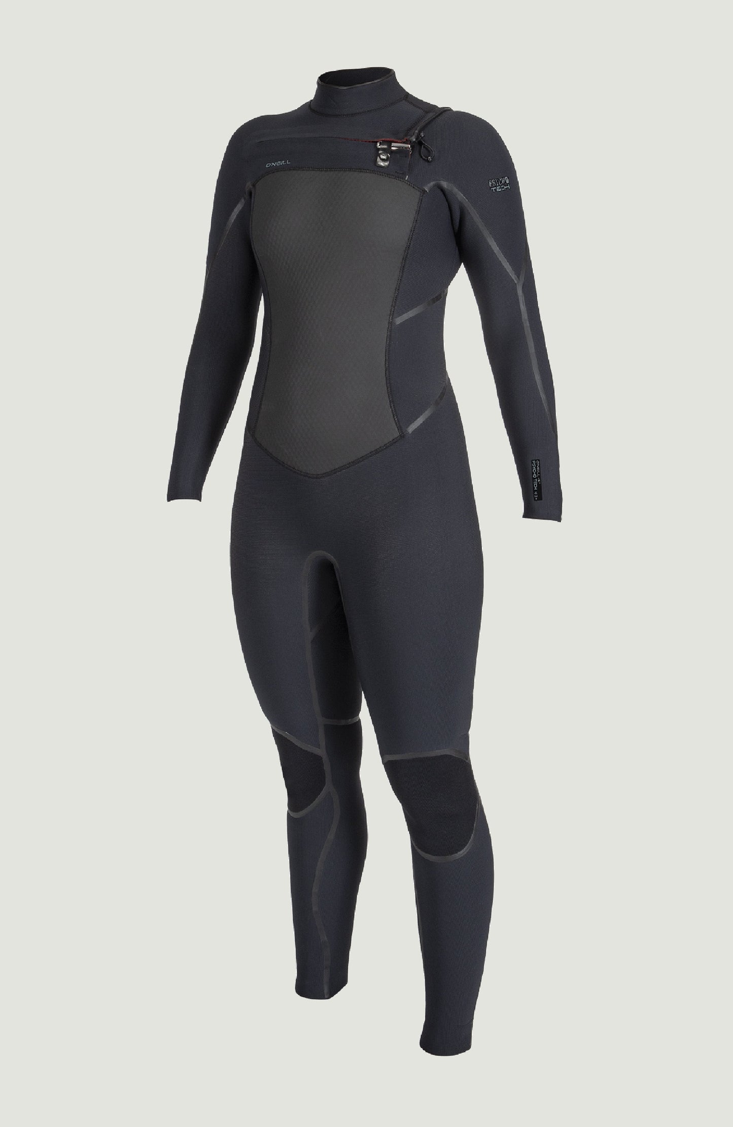 Psycho Tech 5/4mm Chest Zip Full Wetsuit Women|Wetsuits BLACK/BLACK
