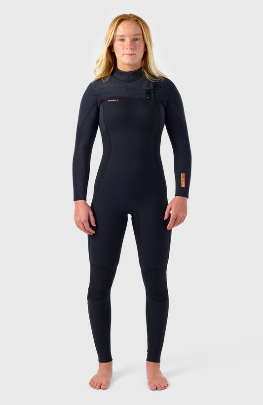O'Neill Women Hyperfreak 4/3mm Chest Zip Full Wetsuit Women – O'Neill Women|Wetsuits BLACK/BLACK