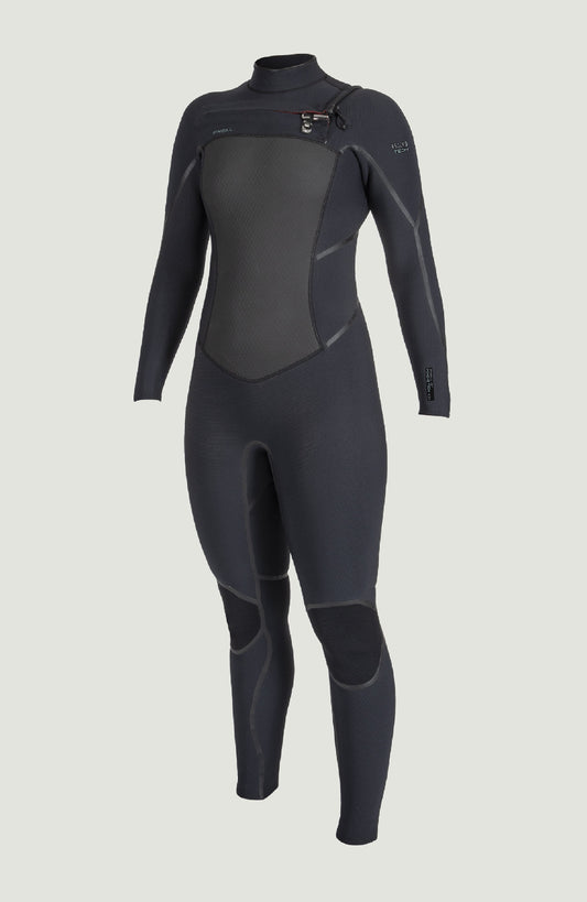 Psycho Tech 4/3mm Chest Zip Full Wetsuit Women|Wetsuits BLACK/BLACK