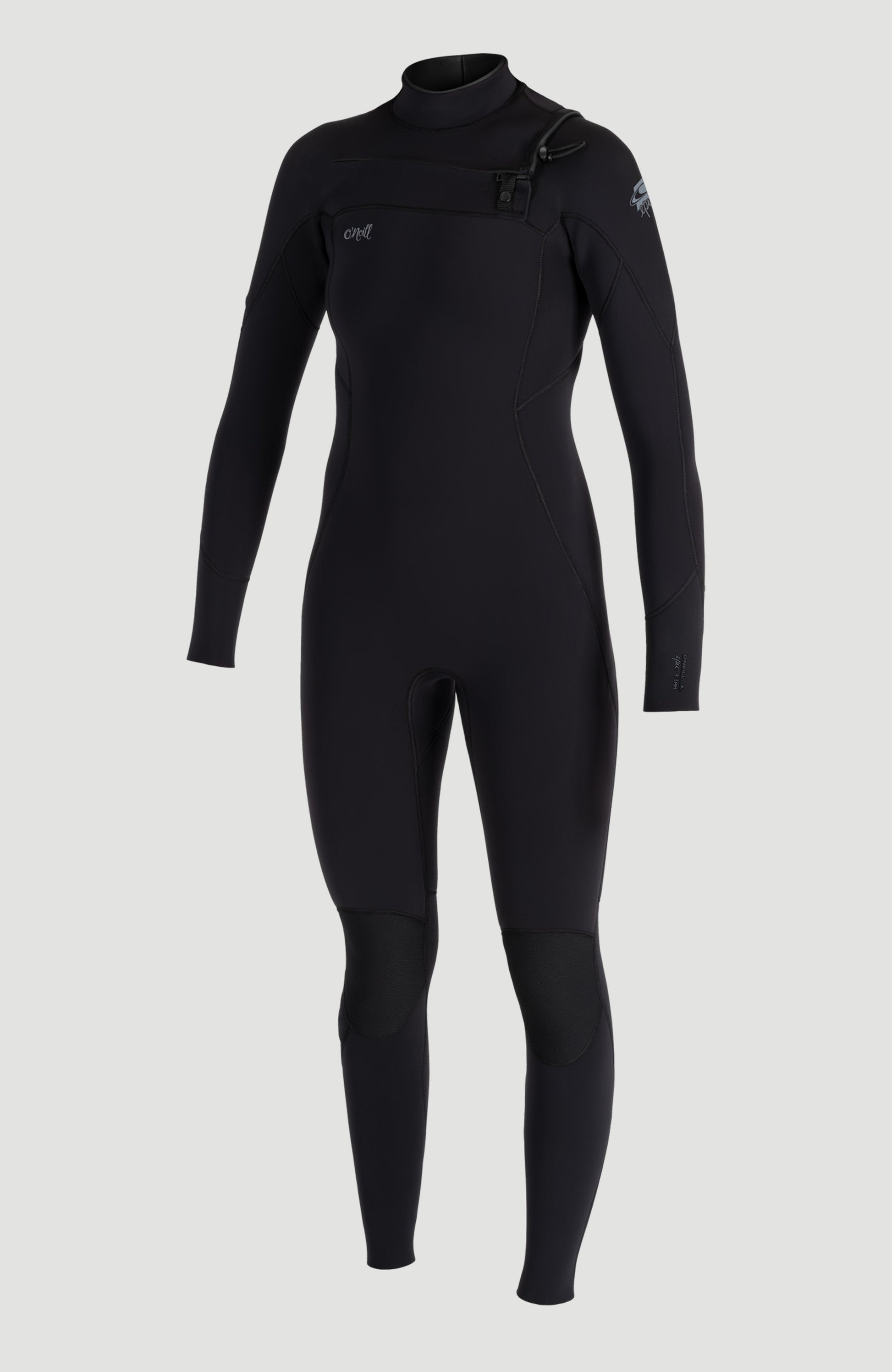Epic 4/3mm Chest Zip Full Wetsuit Women A05 BLK/BLK/BLK