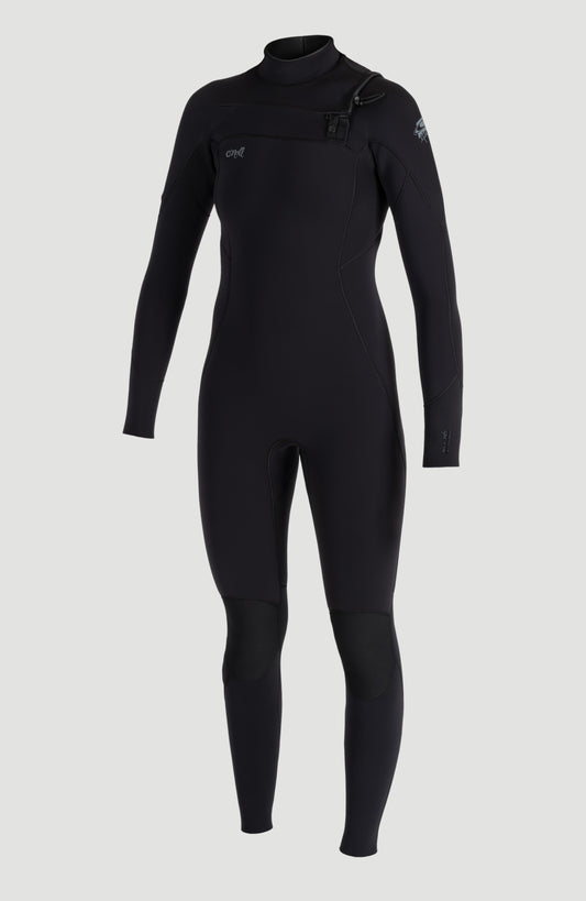 Epic 4/3mm Chest Zip Full Wetsuit Women A05 BLK/BLK/BLK
