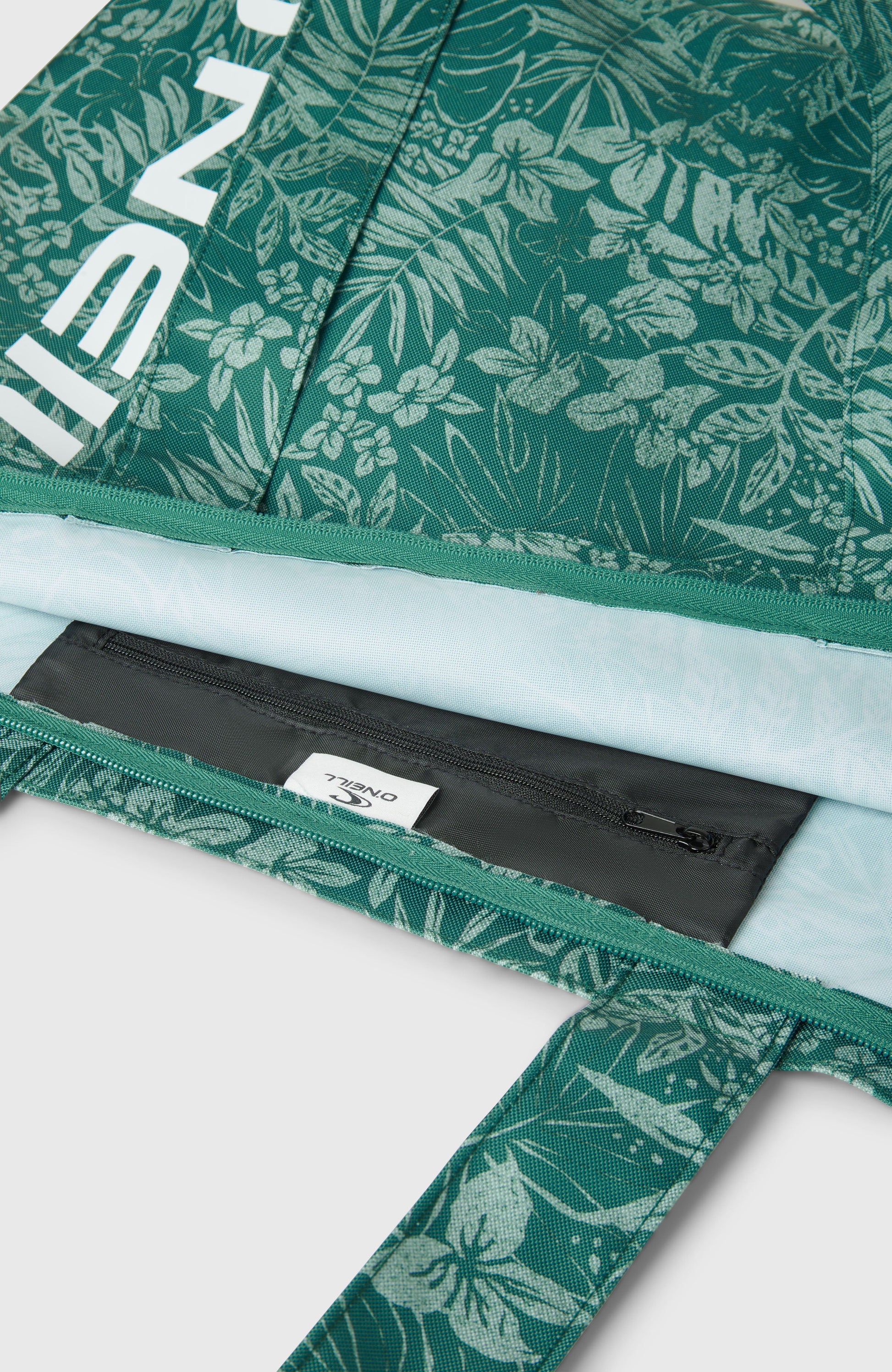 Coastal Print Tote Bag Women Green Island Sky