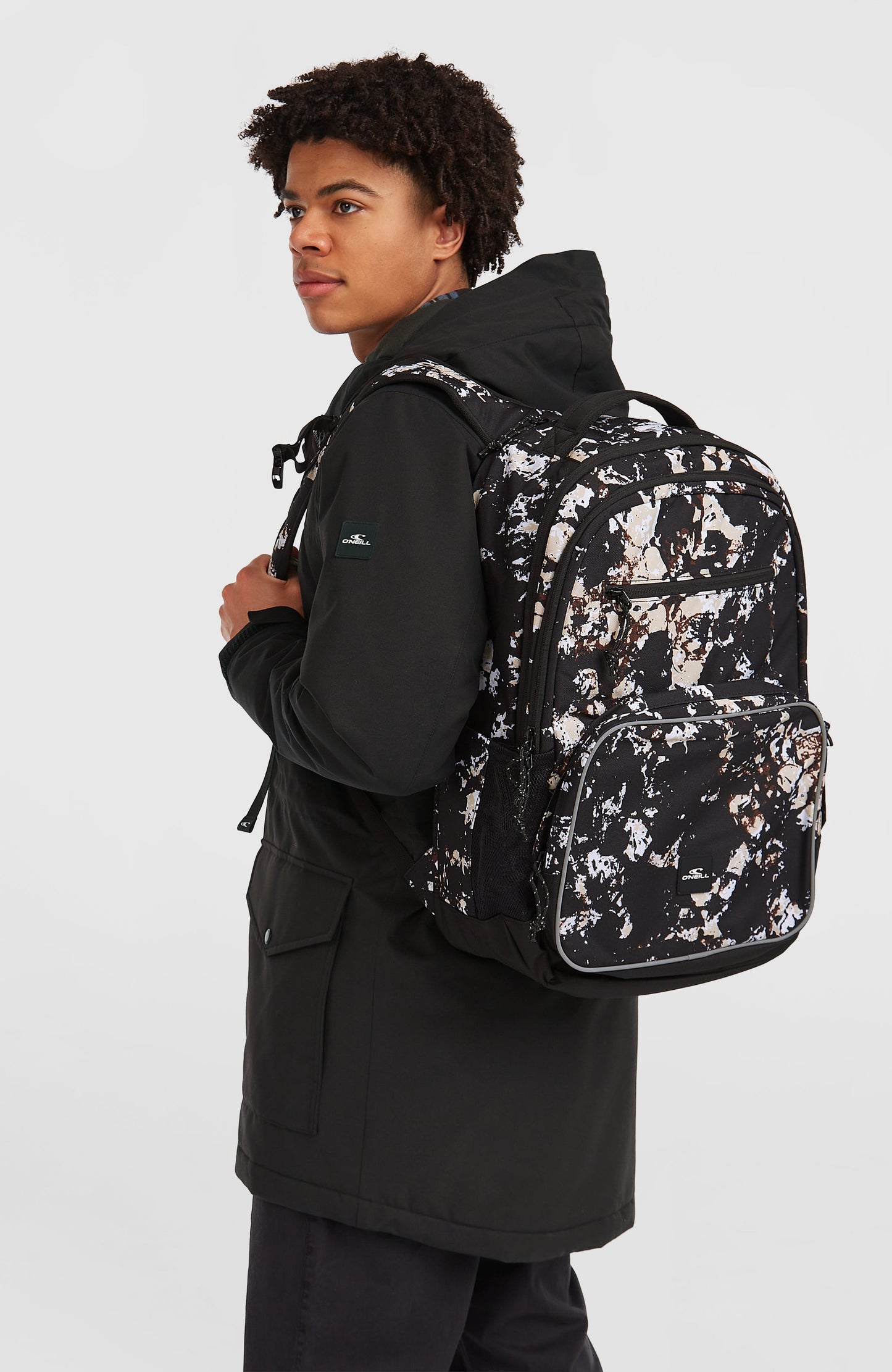 President Backpack Women|Men Black/Beige Quarry