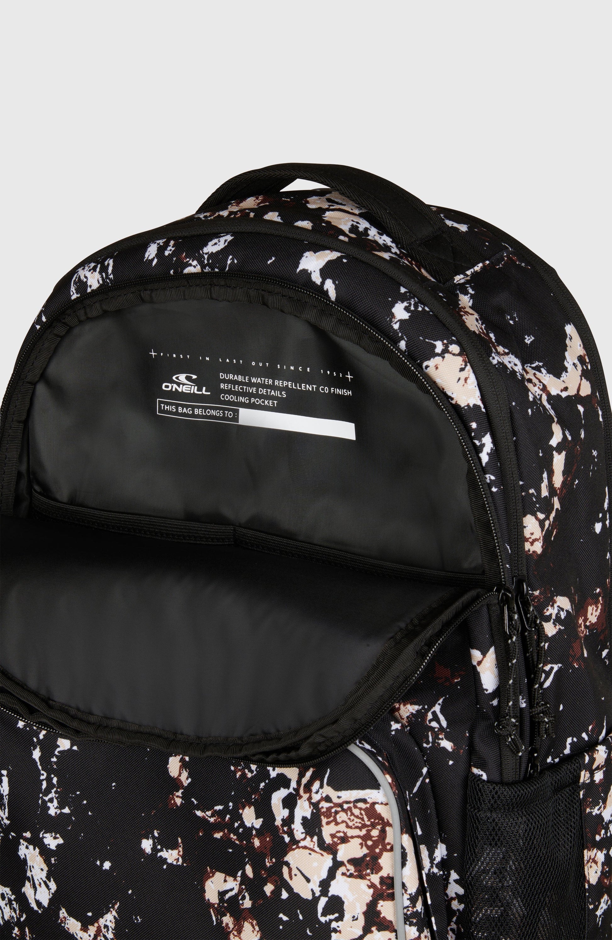 President Backpack Women|Men Black/Beige Quarry