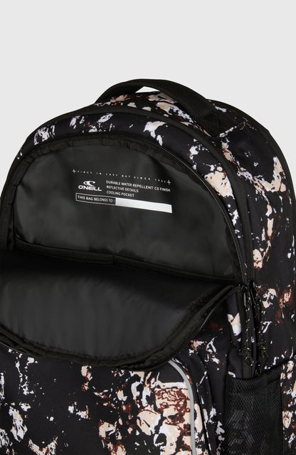 President Backpack Women|Men Black/Beige Quarry