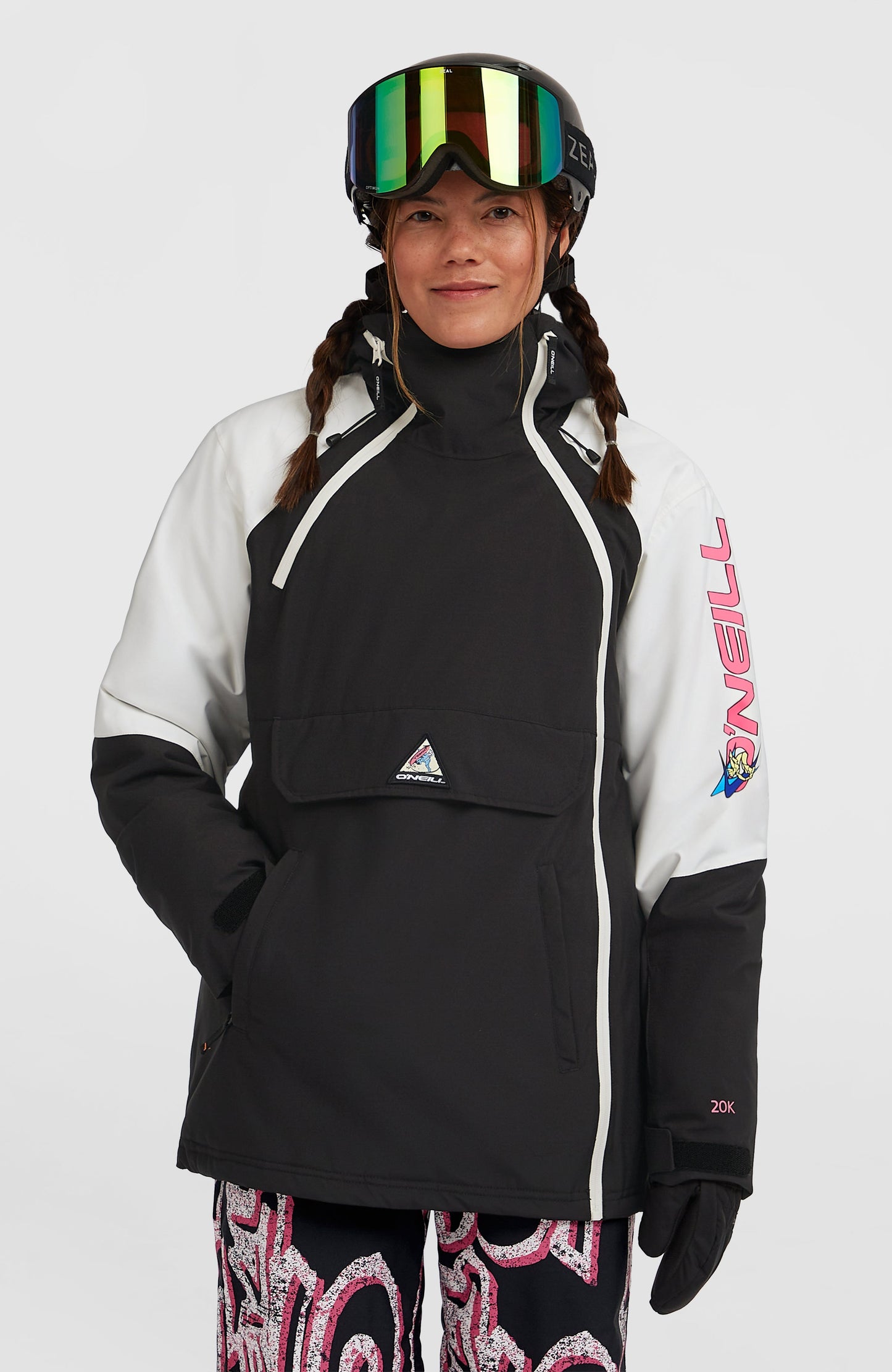FWC'Play Asymmetric Snow Jacket Women Black Out Colour Block