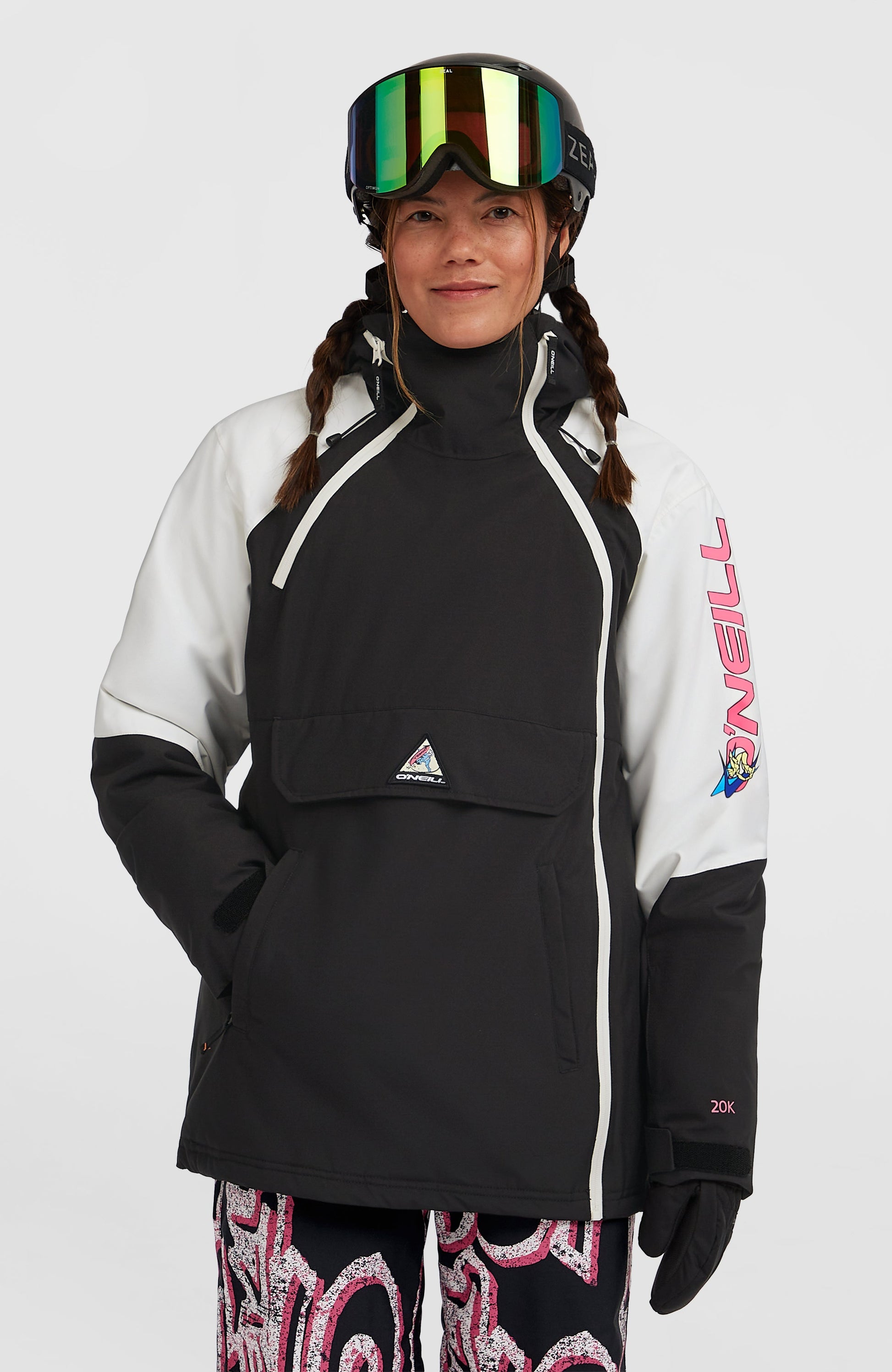 FWC'Play Asymmetric Snow Jacket Women Black Out Colour Block