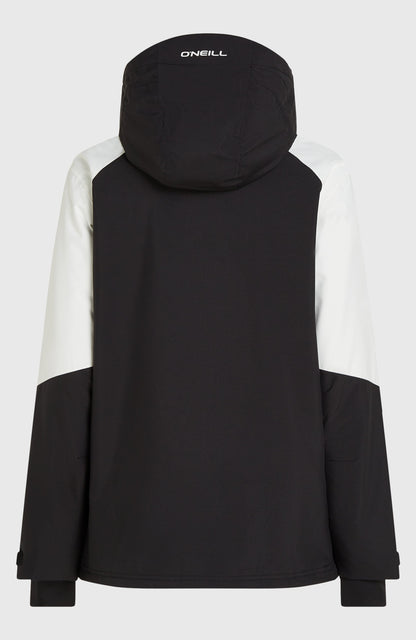 FWC'Play Asymmetric Snow Jacket Women Black Out Colour Block