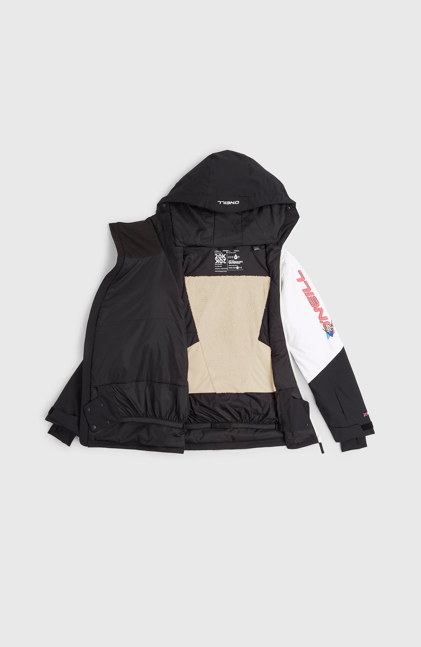 FWC'Play Asymmetric Snow Jacket Women Black Out Colour Block