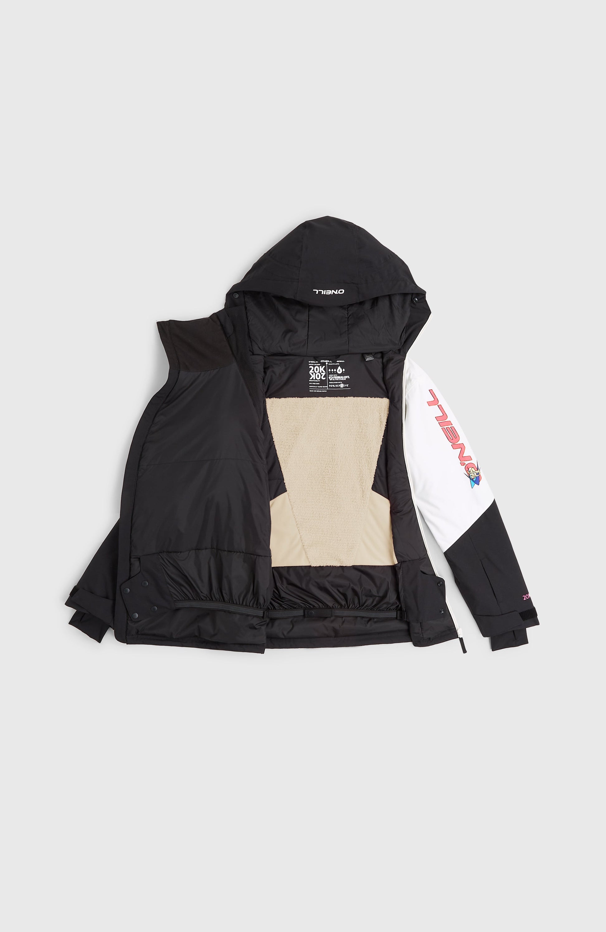 FWC'Play Asymmetric Snow Jacket Women Black Out Colour Block