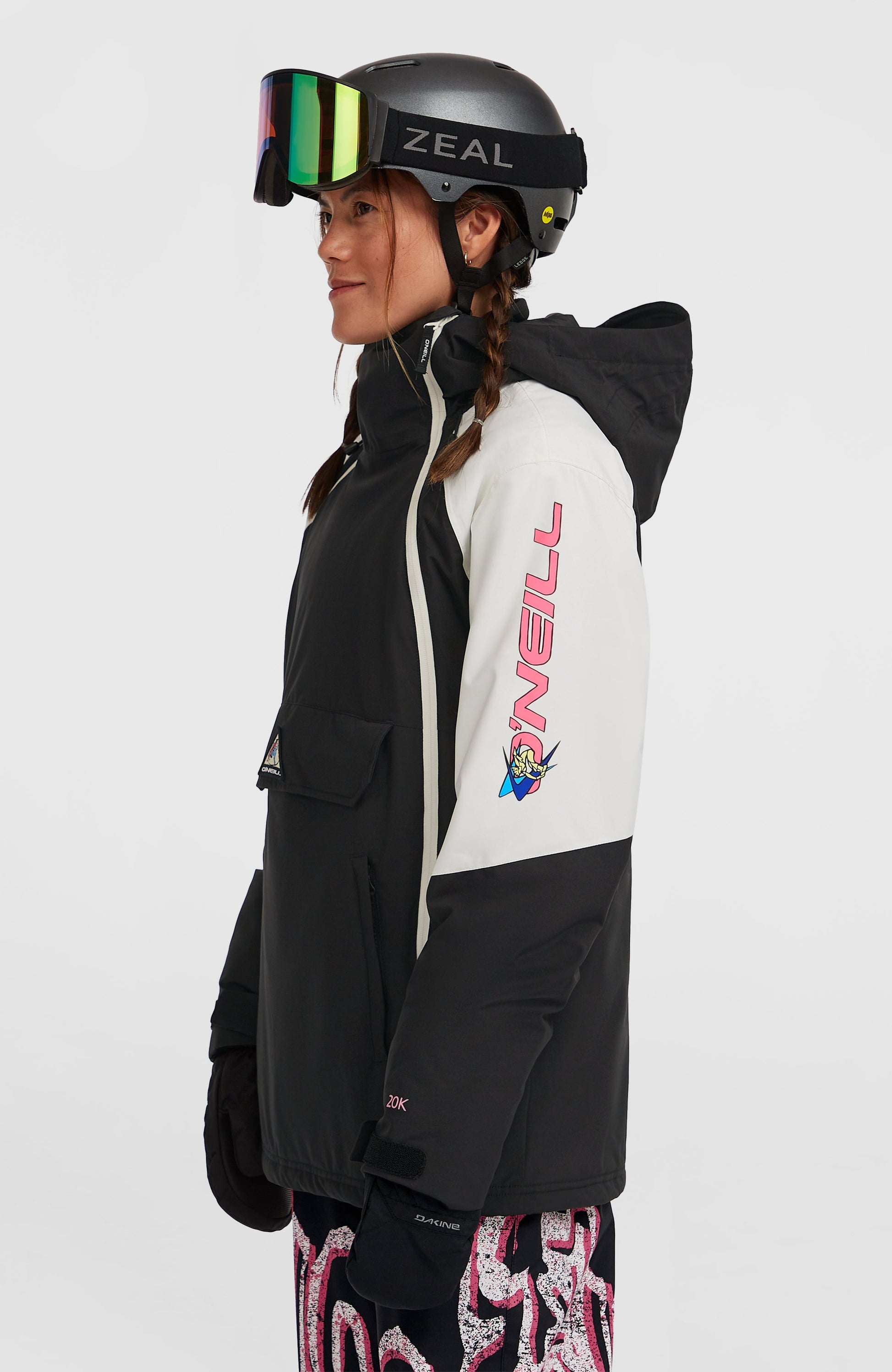 FWC'Play Asymmetric Snow Jacket Women Black Out Colour Block