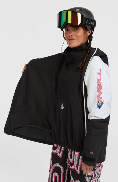 FWC'Play Asymmetric Snow Jacket Women Black Out Colour Block