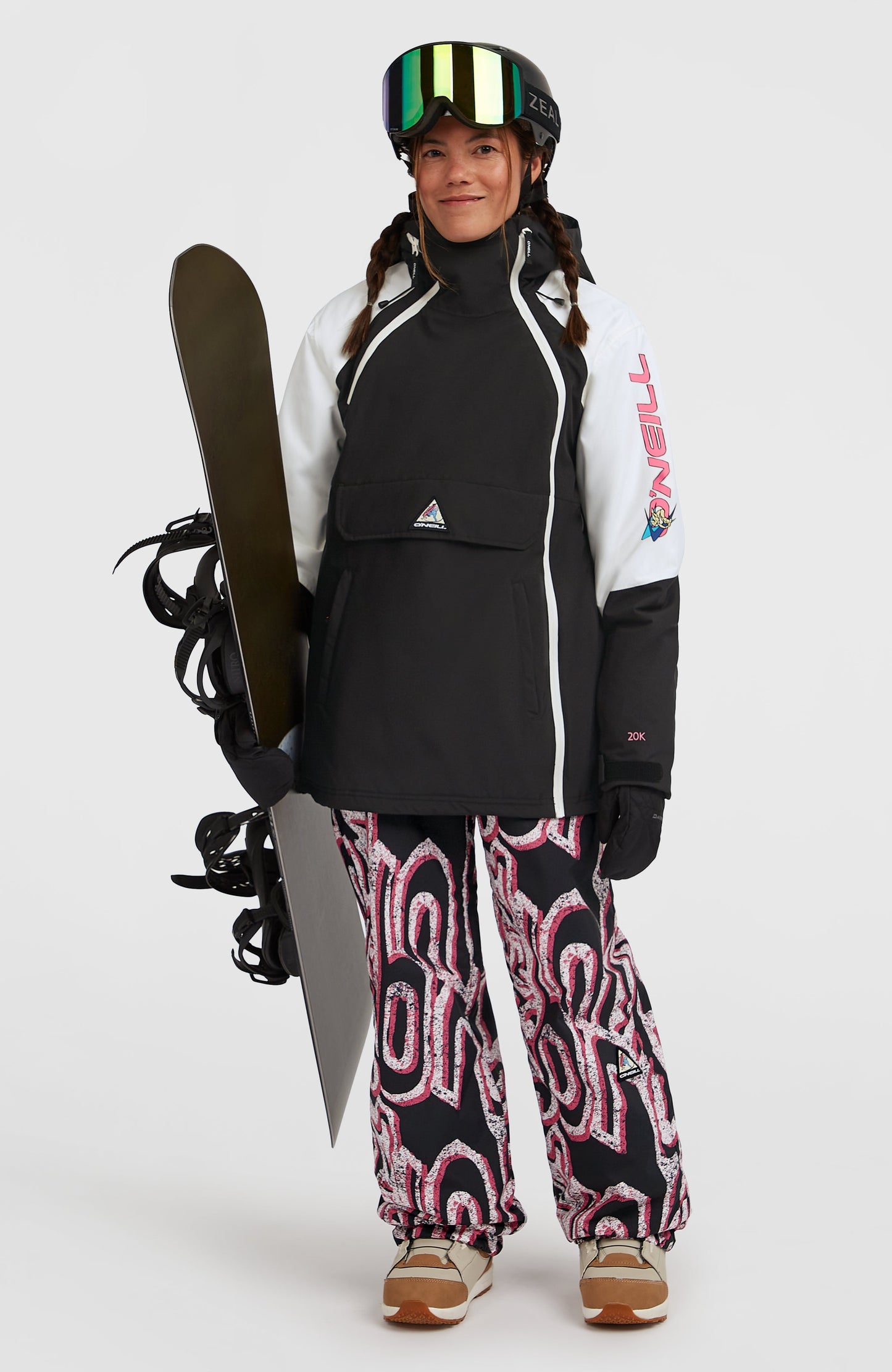 FWC'Play Asymmetric Snow Jacket Women Black Out Colour Block