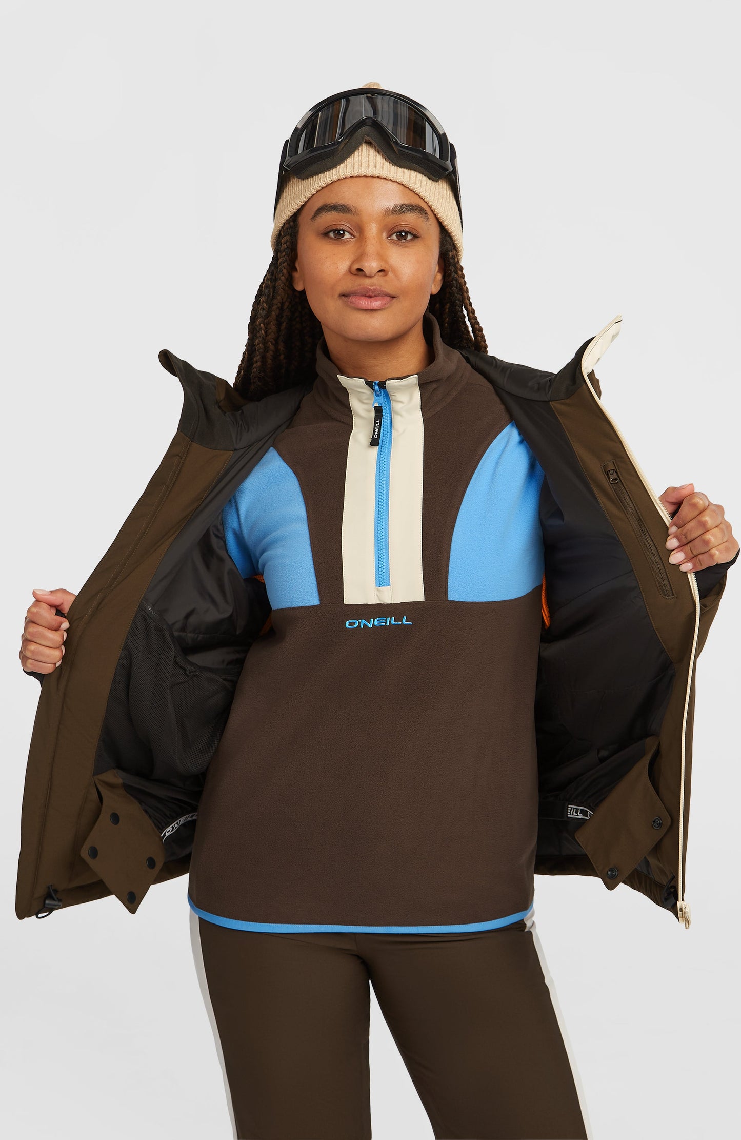 FWC'Cruz Duo Snow Jacket Women Coffee Bean Colour Block