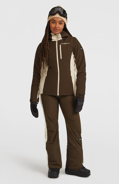 FWC'Cruz Duo Snow Jacket Women Coffee Bean Colour Block