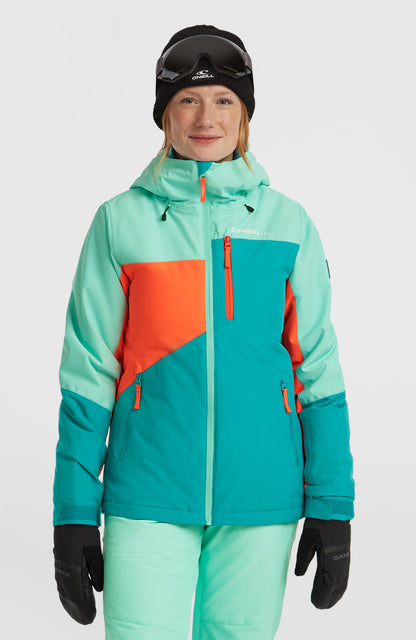 FWC'Cruz Triple Snow Jacket Women Retro Mint Colour Block