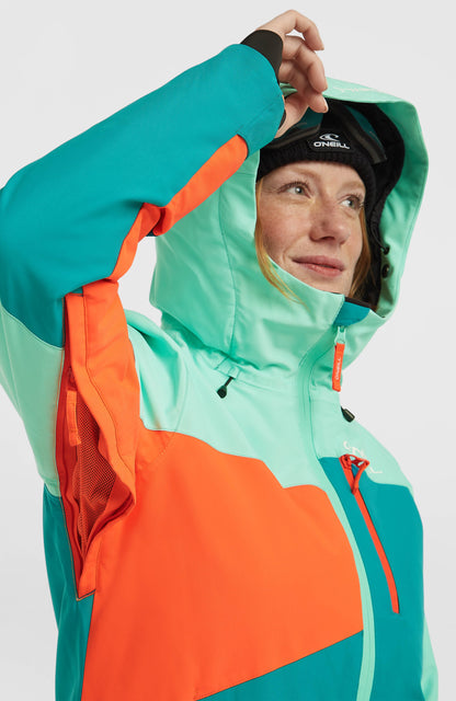 FWC'Cruz Triple Snow Jacket Women Retro Mint Colour Block