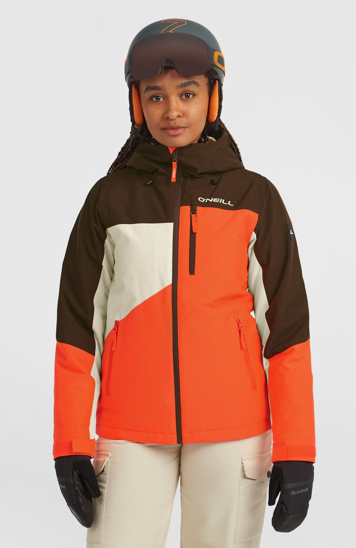 FWC'Cruz Triple Snow Jacket Women Coffee Bean Colour Block