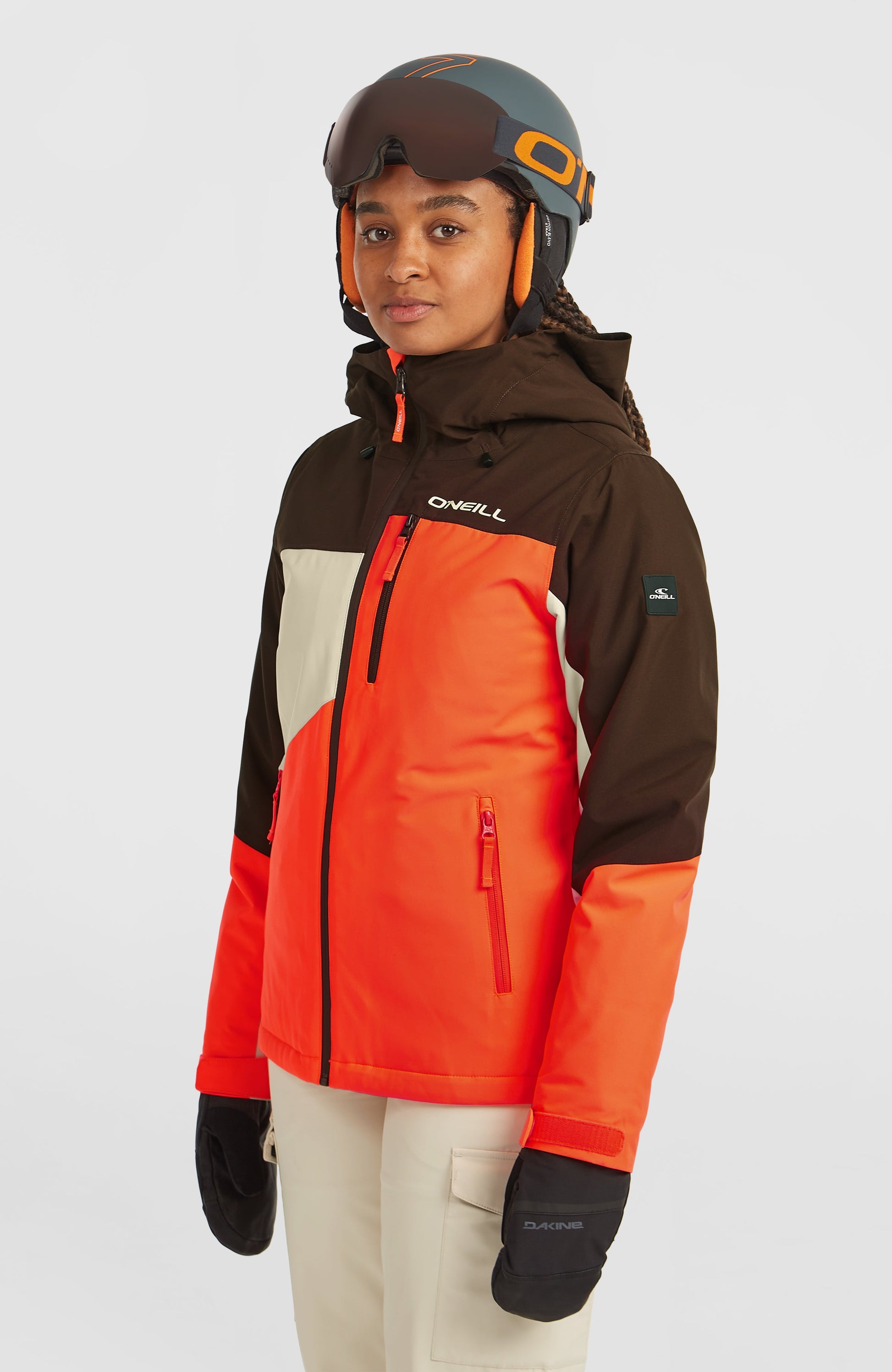 FWC'Cruz Triple Snow Jacket Women Coffee Bean Colour Block