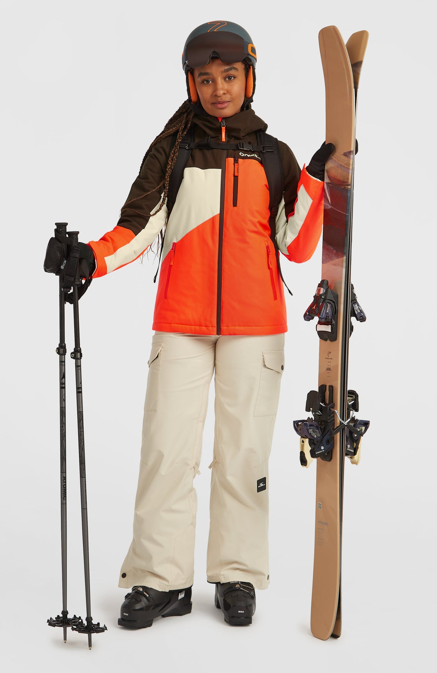 FWC'Cruz Triple Snow Jacket Women Coffee Bean Colour Block