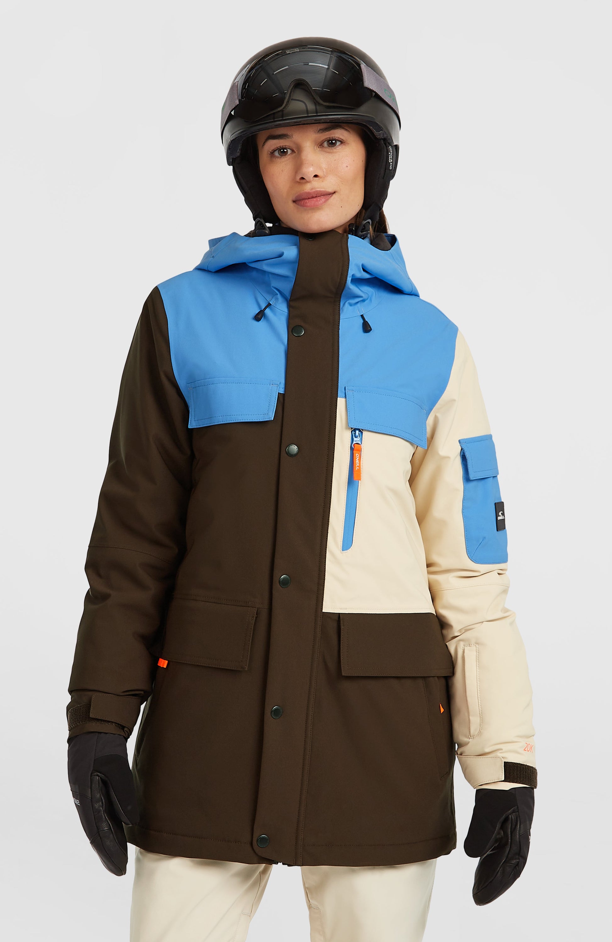 FWC'Peak Pro Snow Jacket Women Blue Poppy Colour Block