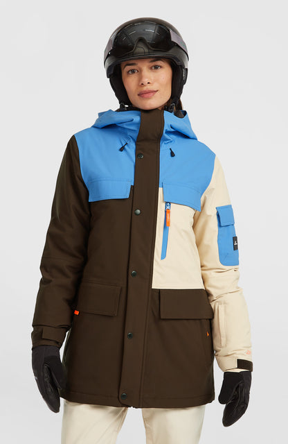 FWC'Peak Pro Snow Jacket Women Blue Poppy Colour Block