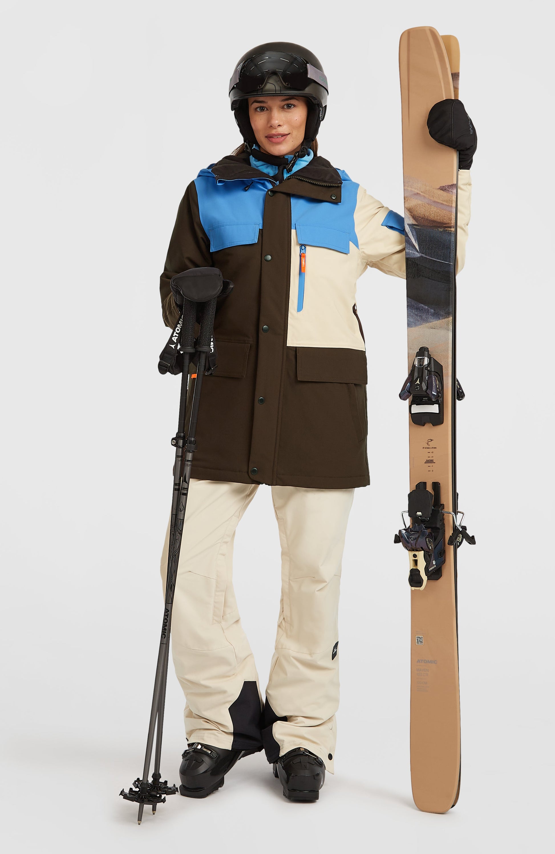 FWC'Peak Pro Snow Jacket Women Blue Poppy Colour Block