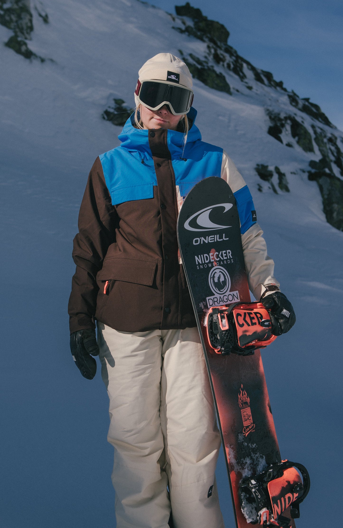 FWC'Peak Pro Snow Jacket Women Blue Poppy Colour Block