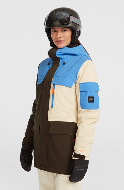 FWC'Peak Pro Snow Jacket Women Blue Poppy Colour Block