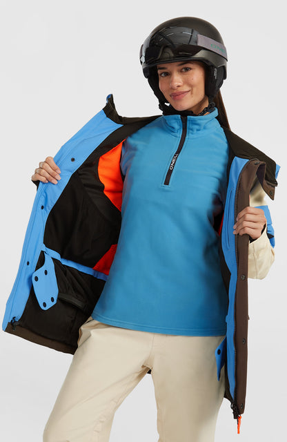 FWC'Peak Pro Snow Jacket Women Blue Poppy Colour Block