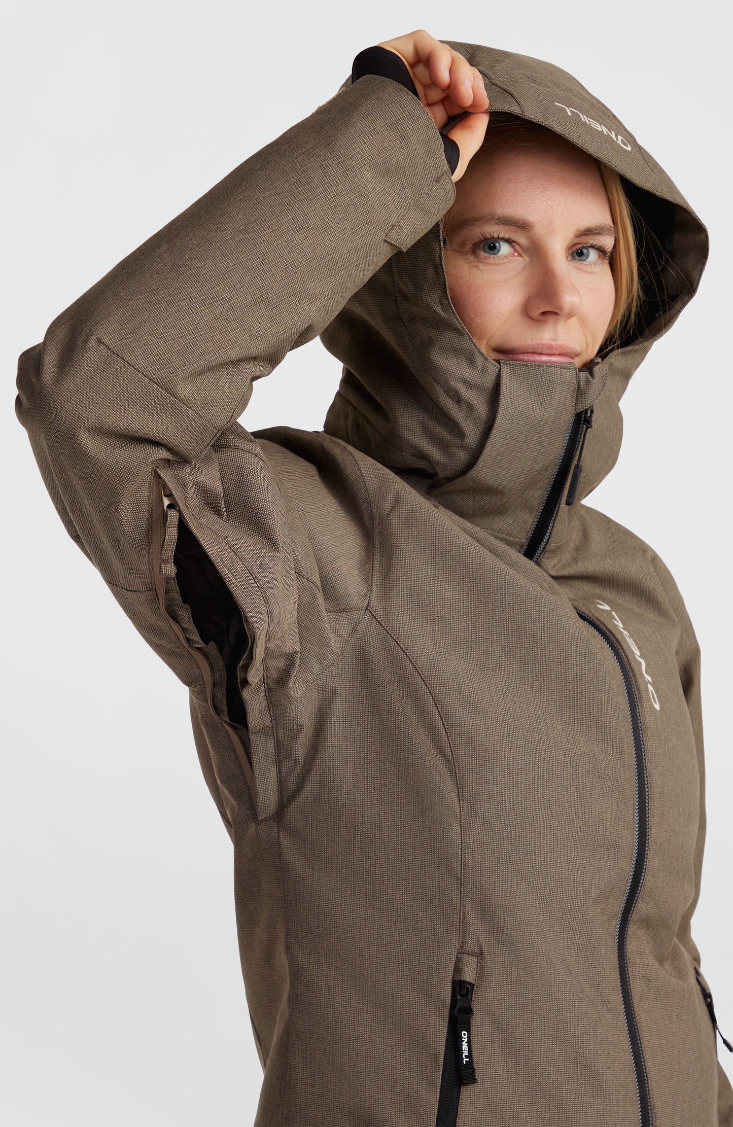 Stuvite Snow Jacket Women Concrete