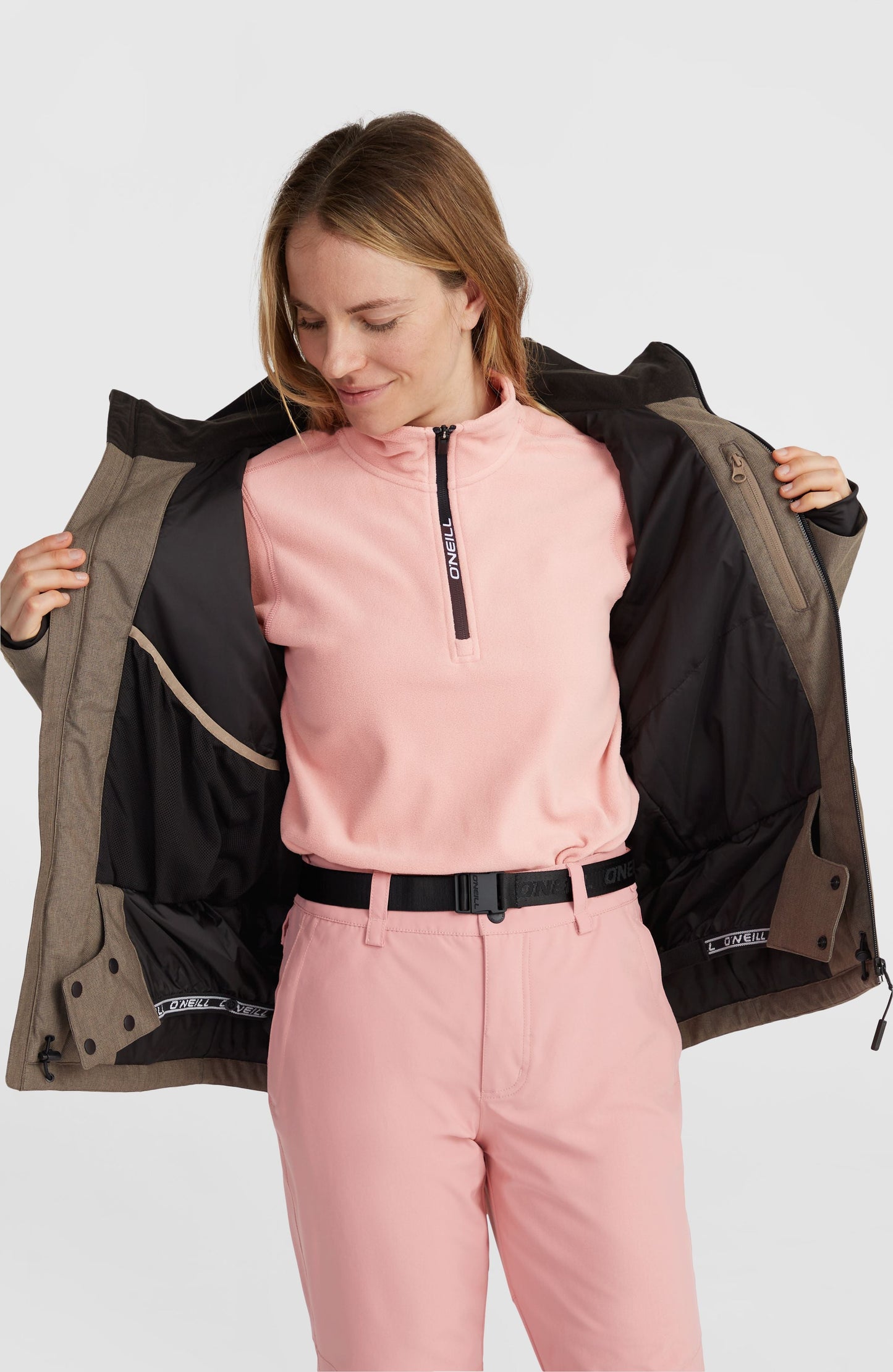 Stuvite Snow Jacket Women Concrete