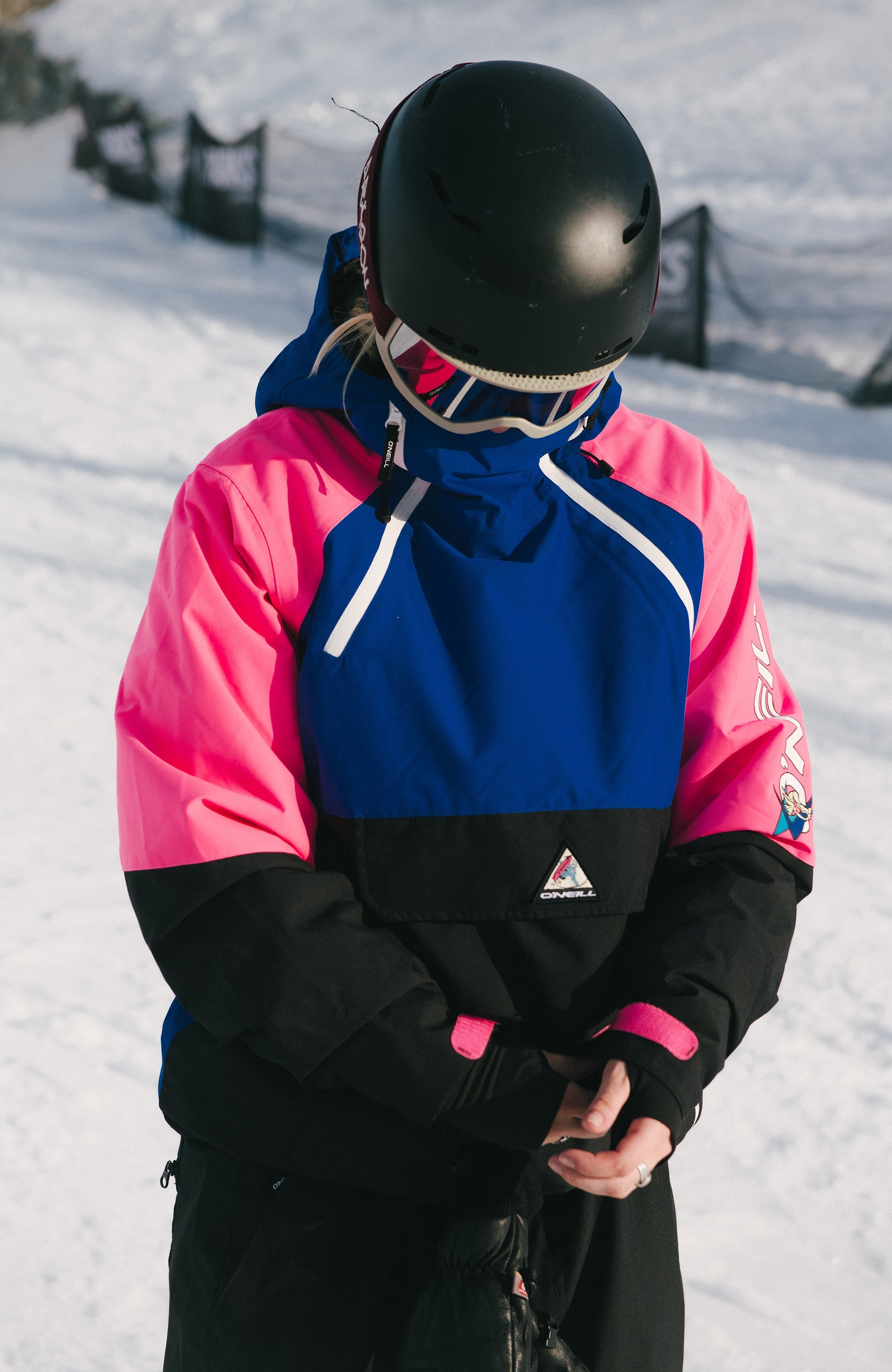 FWC'Play Asymmetric Snow Jacket Women Active Blue Colour Block