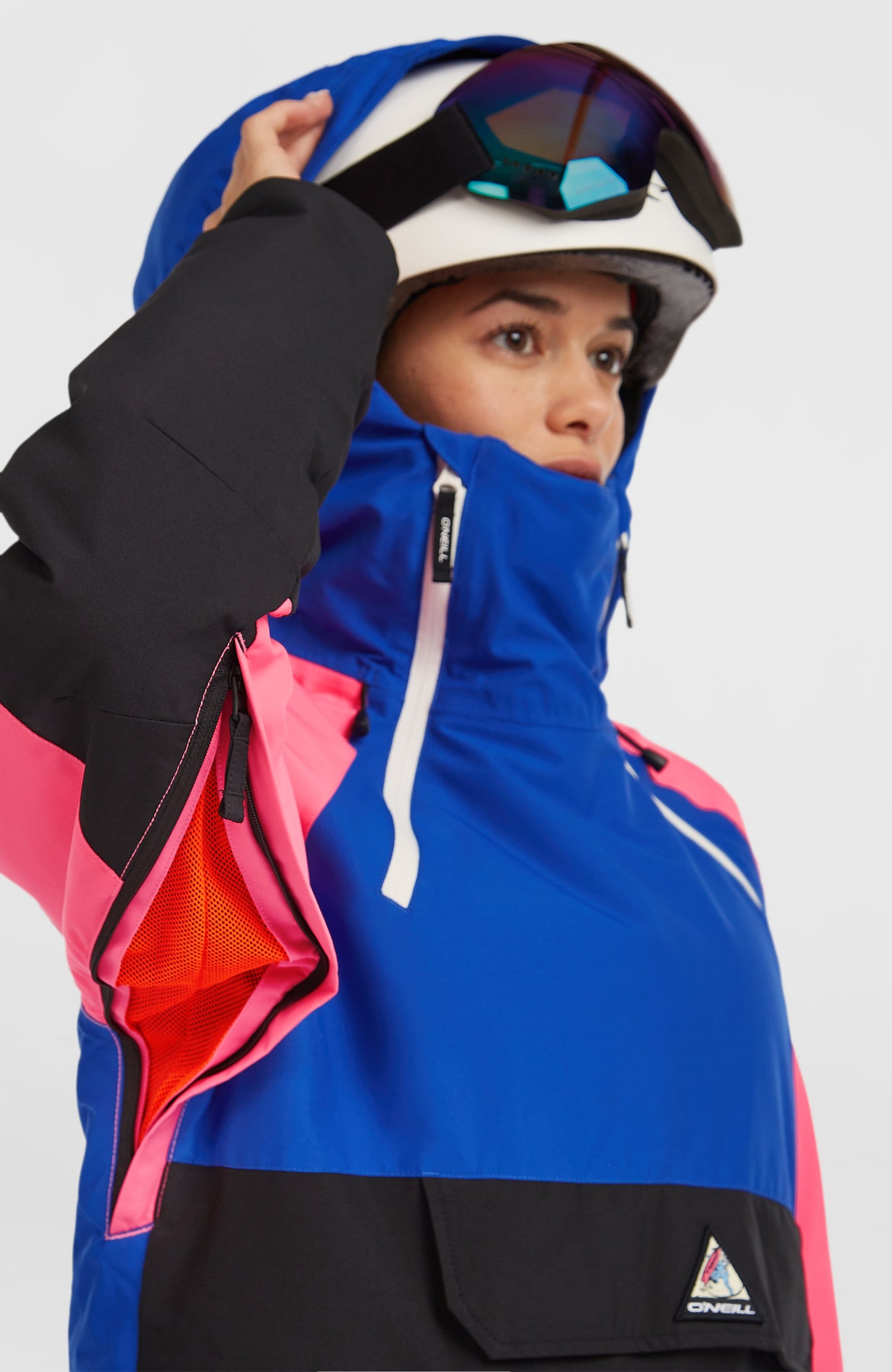 FWC'Play Asymmetric Snow Jacket Women Active Blue Colour Block