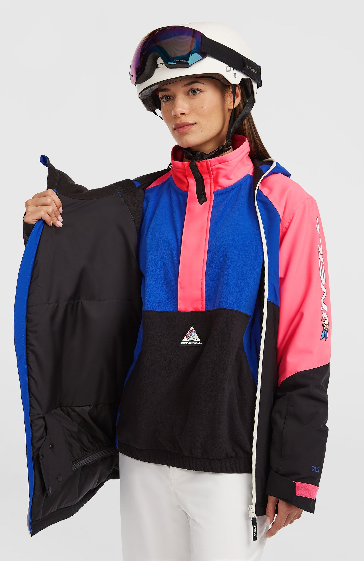FWC'Play Asymmetric Snow Jacket Women Active Blue Colour Block