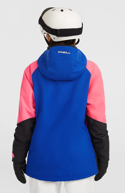 FWC'Play Asymmetric Snow Jacket Women Active Blue Colour Block