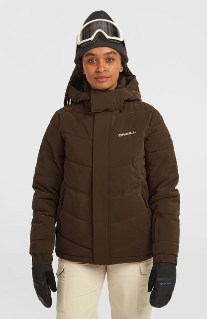 FWC'Cruz Hybrid Puffer Snow Jacket Women Coffee Bean