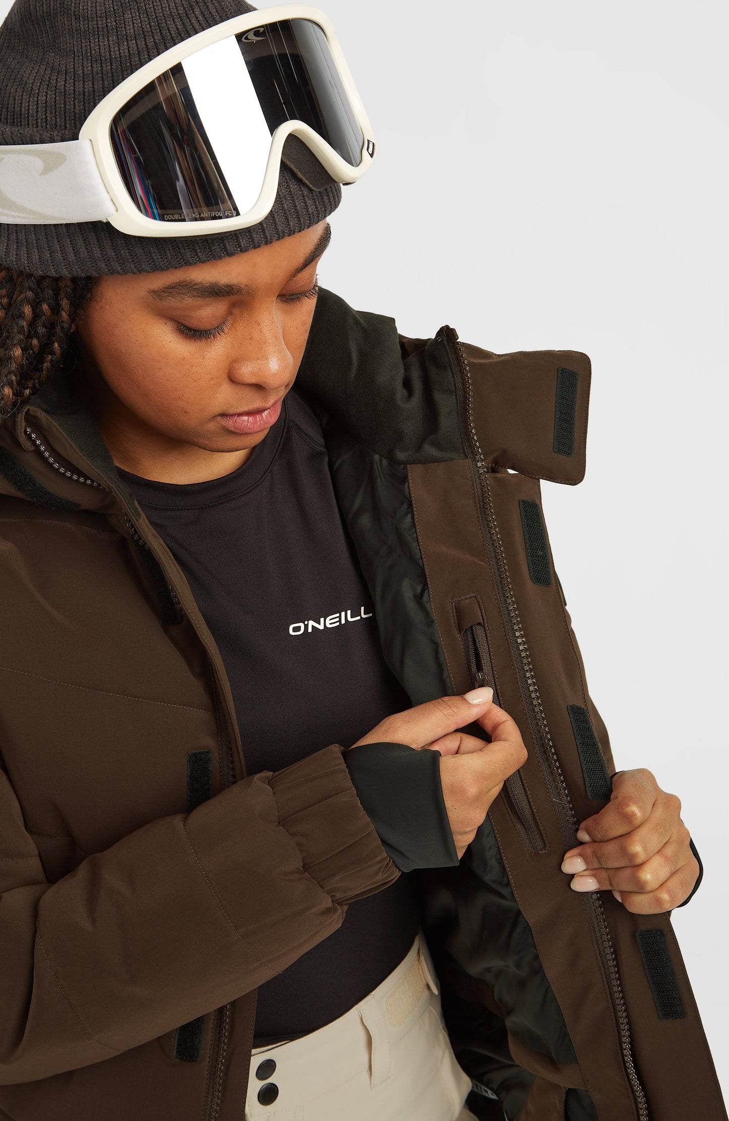 FWC'Cruz Hybrid Puffer Snow Jacket Women Coffee Bean