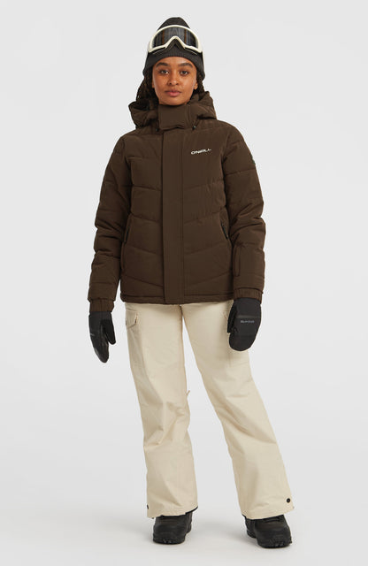FWC'Cruz Hybrid Puffer Snow Jacket Women Coffee Bean
