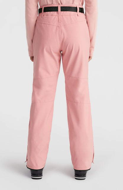 Star Slim Snow Pants Women Genuine Pink