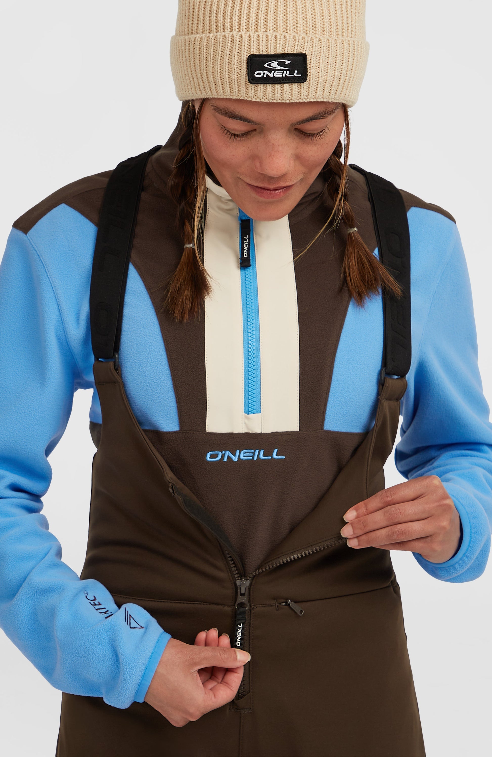 FWC'Cruz Softshell Suspender Snow Pants Women Coffee Bean