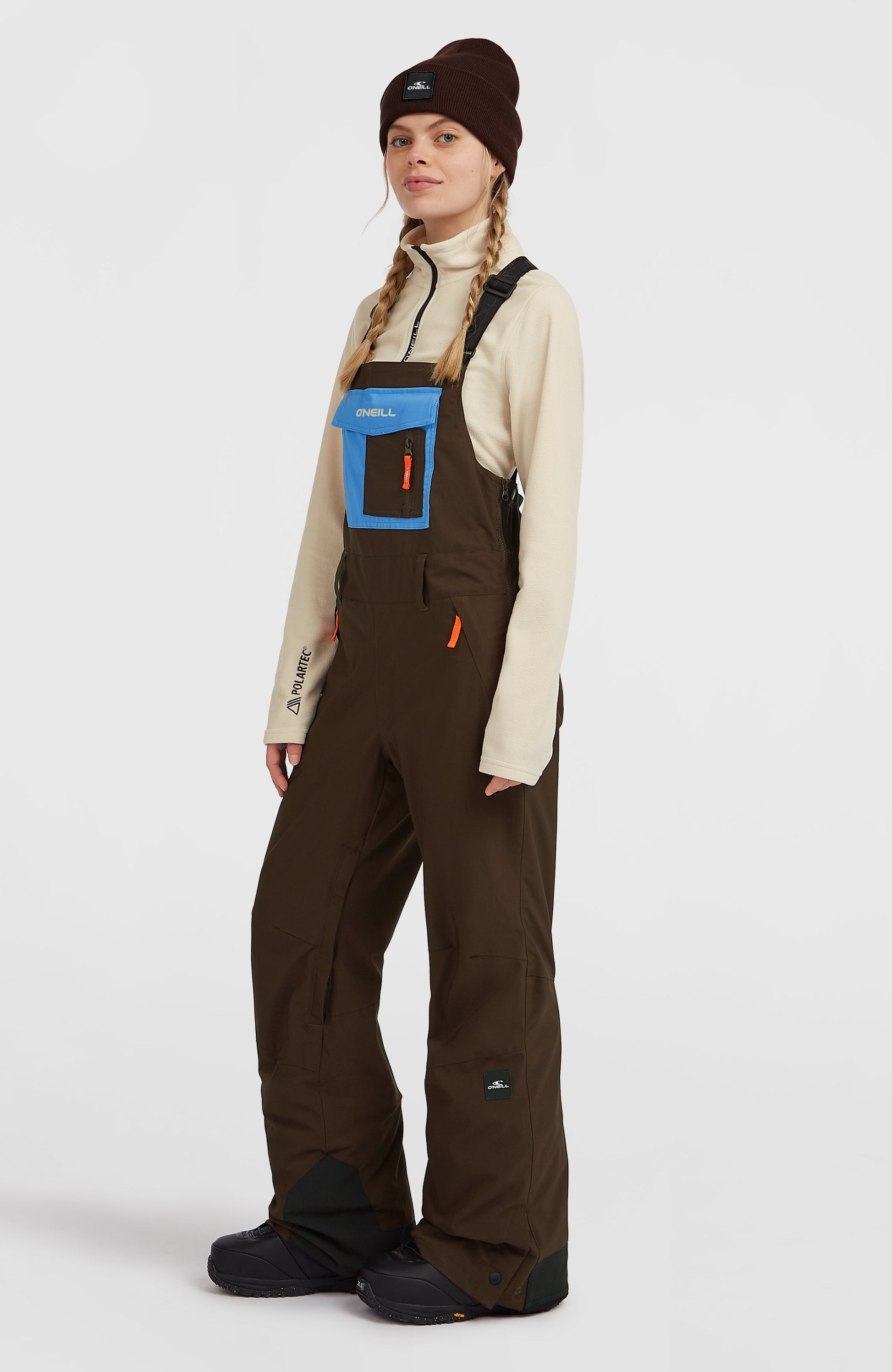 FWC'Peak Bib Snow Pants Women Coffee Bean Colour Block