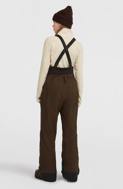FWC'Peak Bib Snow Pants Women Coffee Bean Colour Block