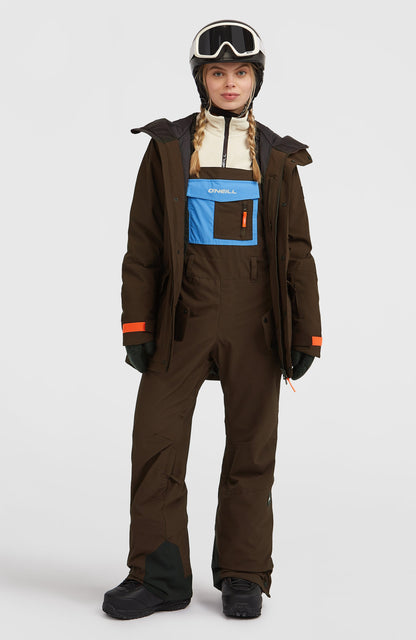 FWC'Peak Bib Snow Pants Women Coffee Bean Colour Block