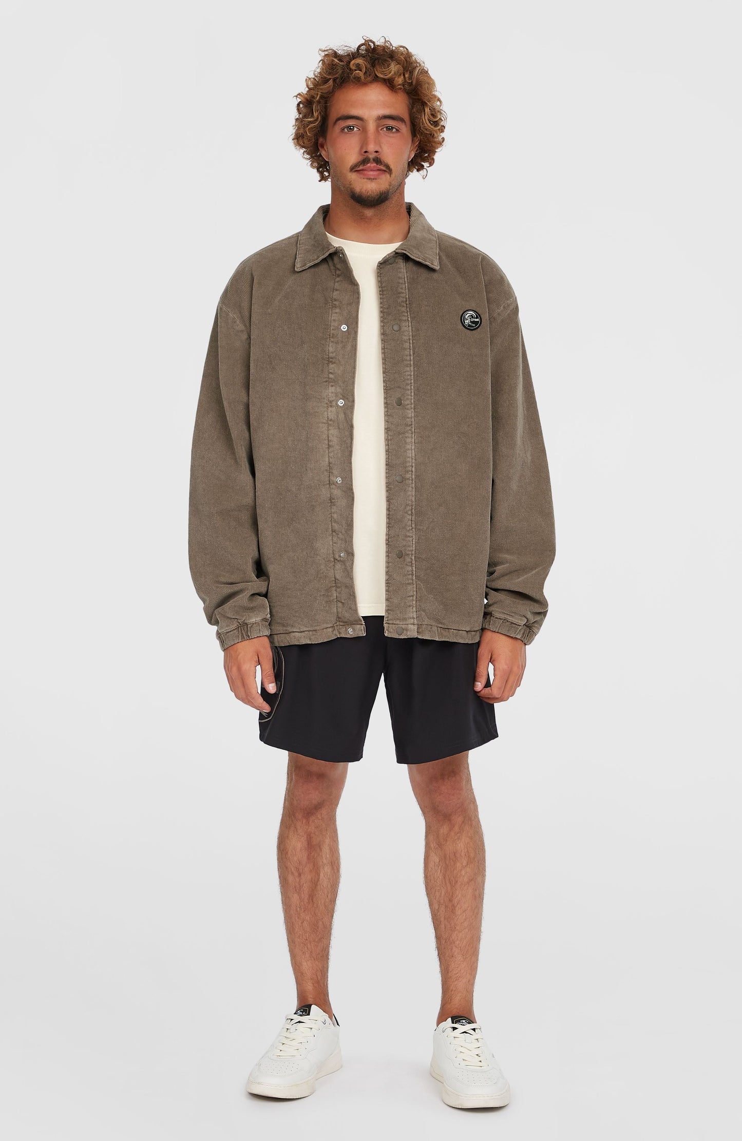 Cord Coach Jacket Men Pure Cashmere