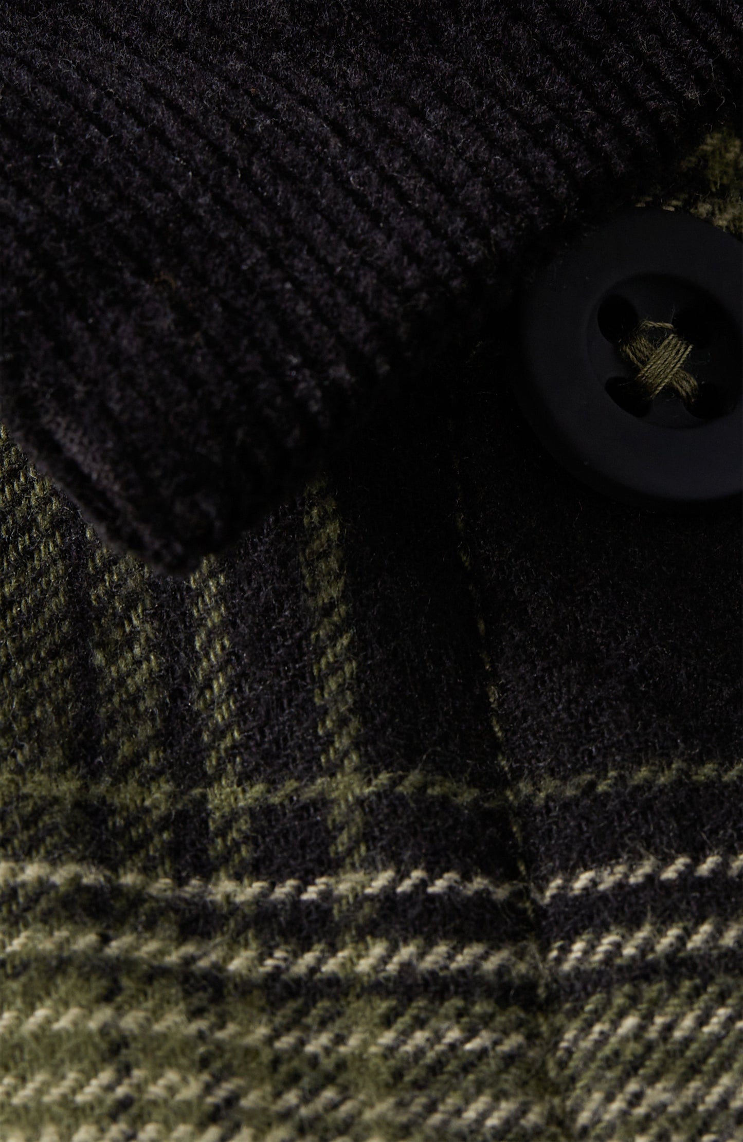 Fleece-Lined Jacket Men Green Check Small