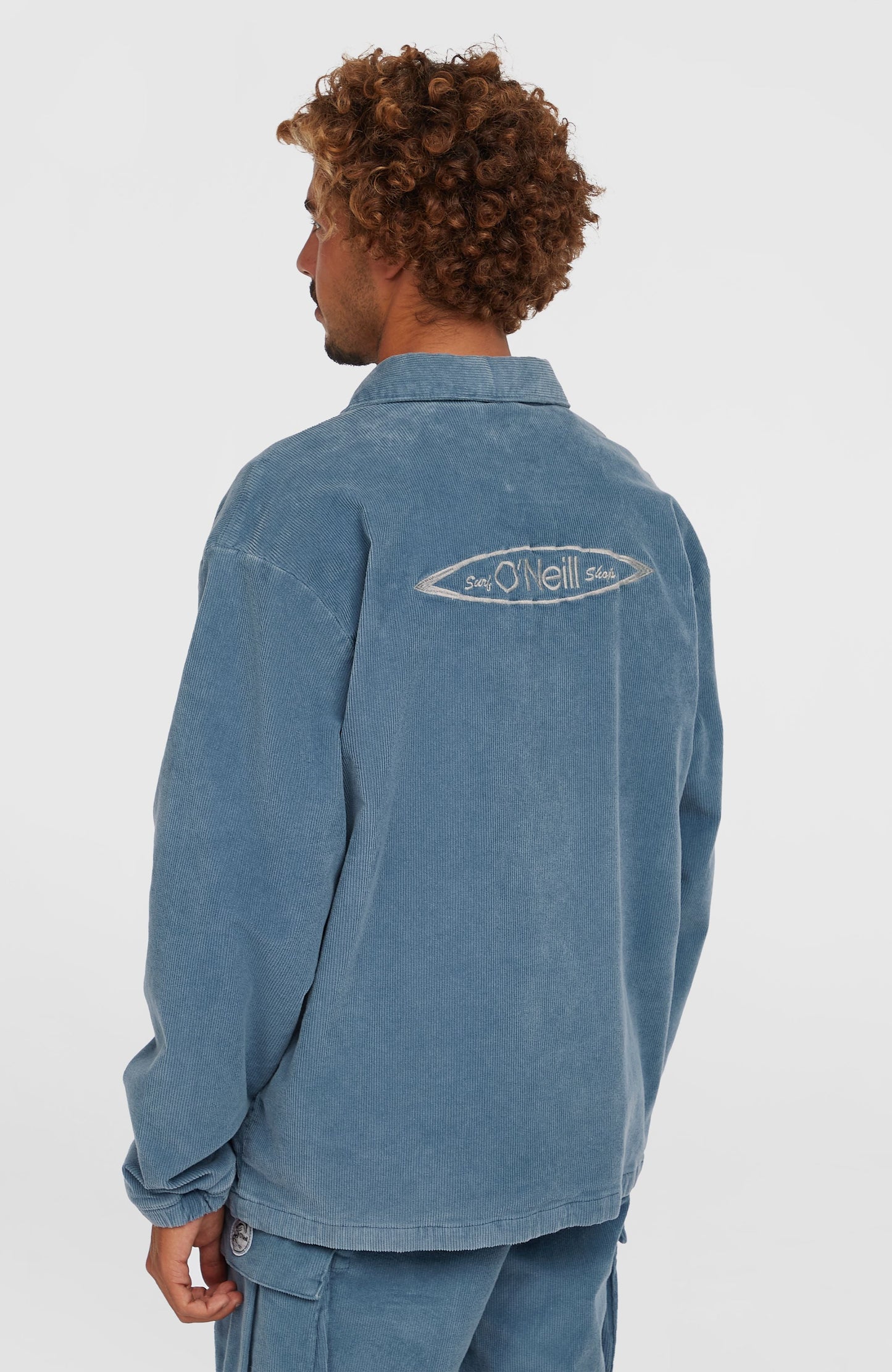 Cord Coach Jacket Men Copen Blue